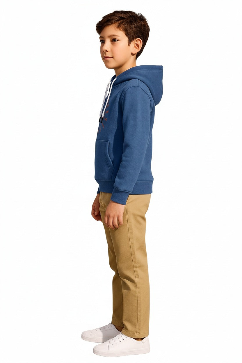 Boys Printed Hooded Sweatshirt