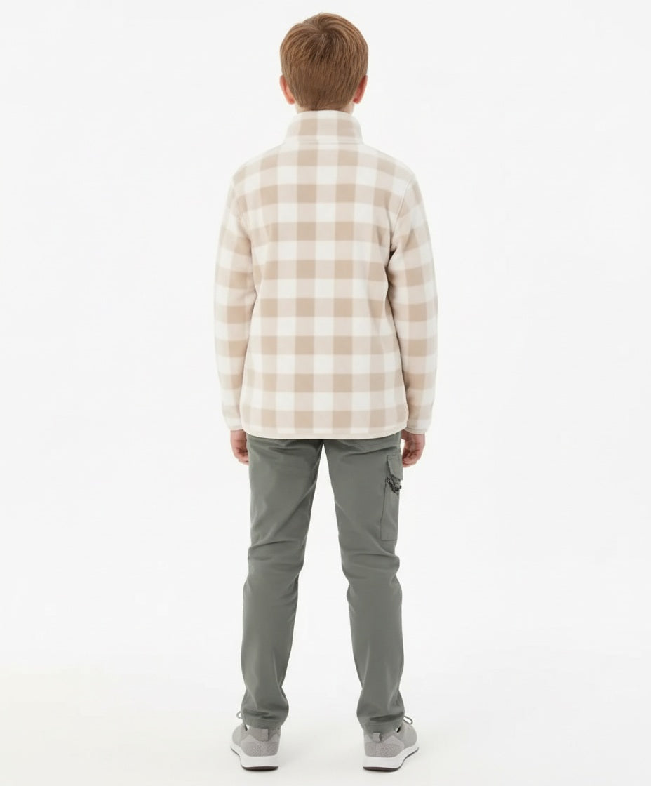 Boy Solid Mandarin Neck Sweatshirt