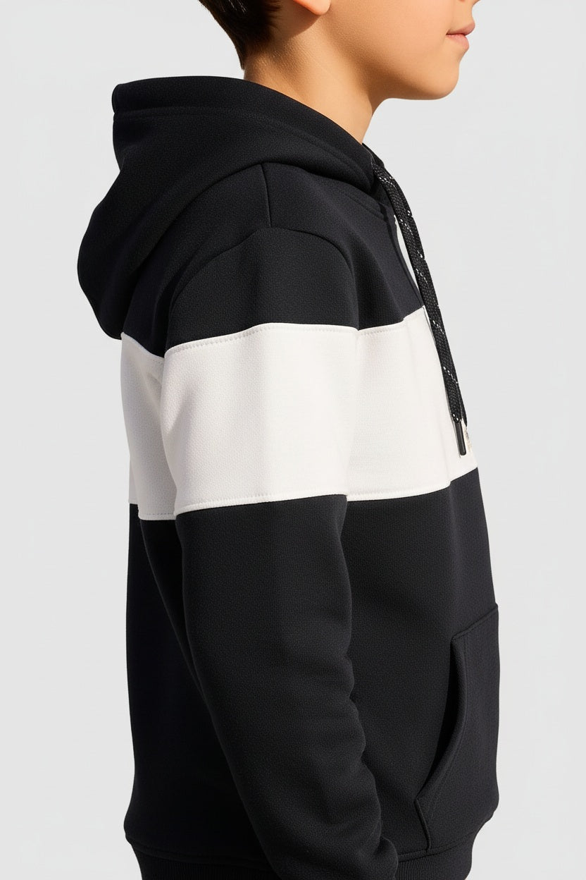 Boys Colourblocked Hooded Sweatshirt