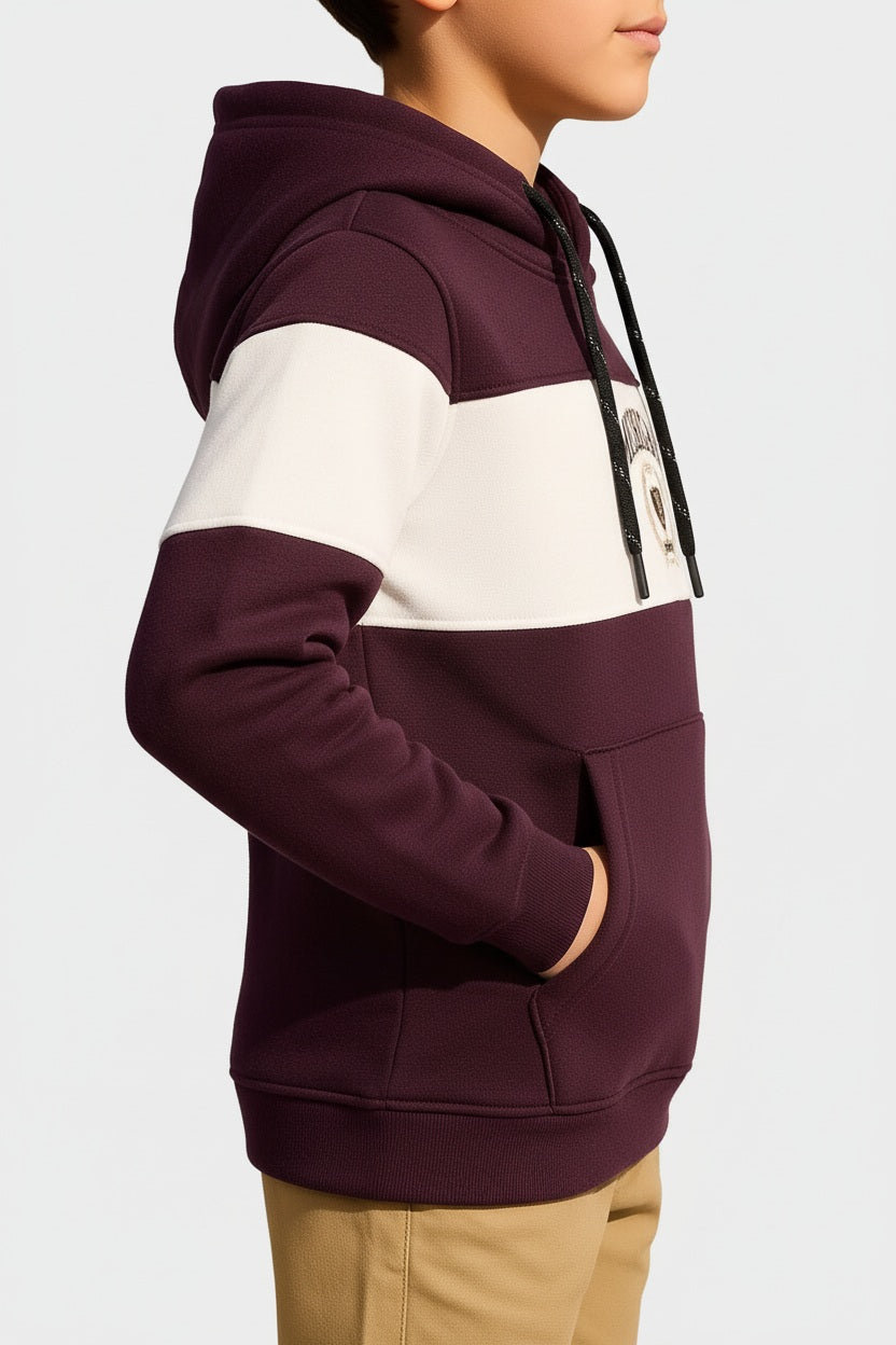 Boys Colourblocked Hooded Sweatshirt