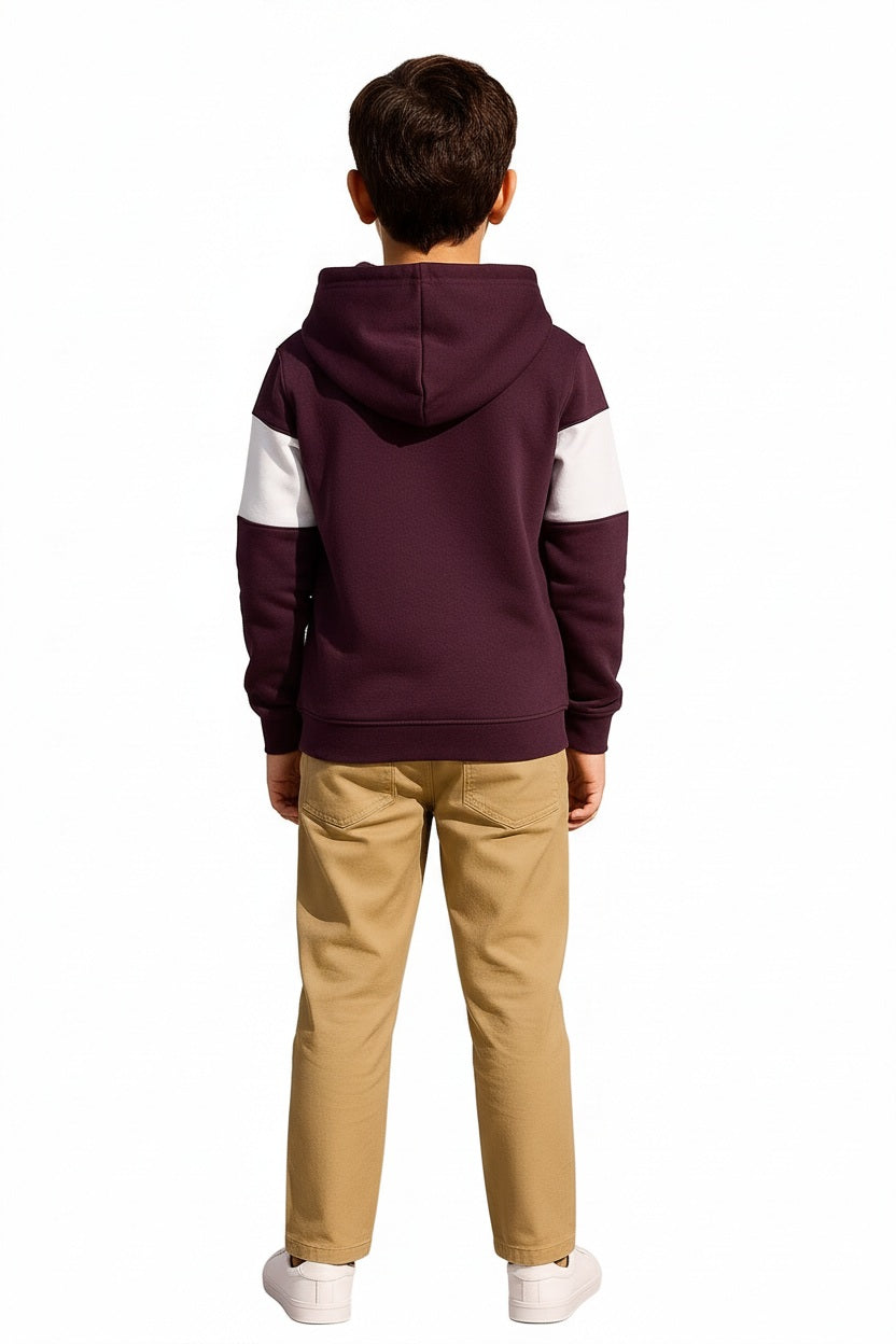 Boys Colourblocked Hooded Sweatshirt