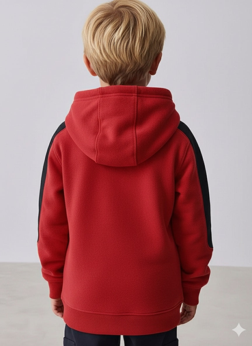 Boys Colourblocked Hooded Sweatshirt
