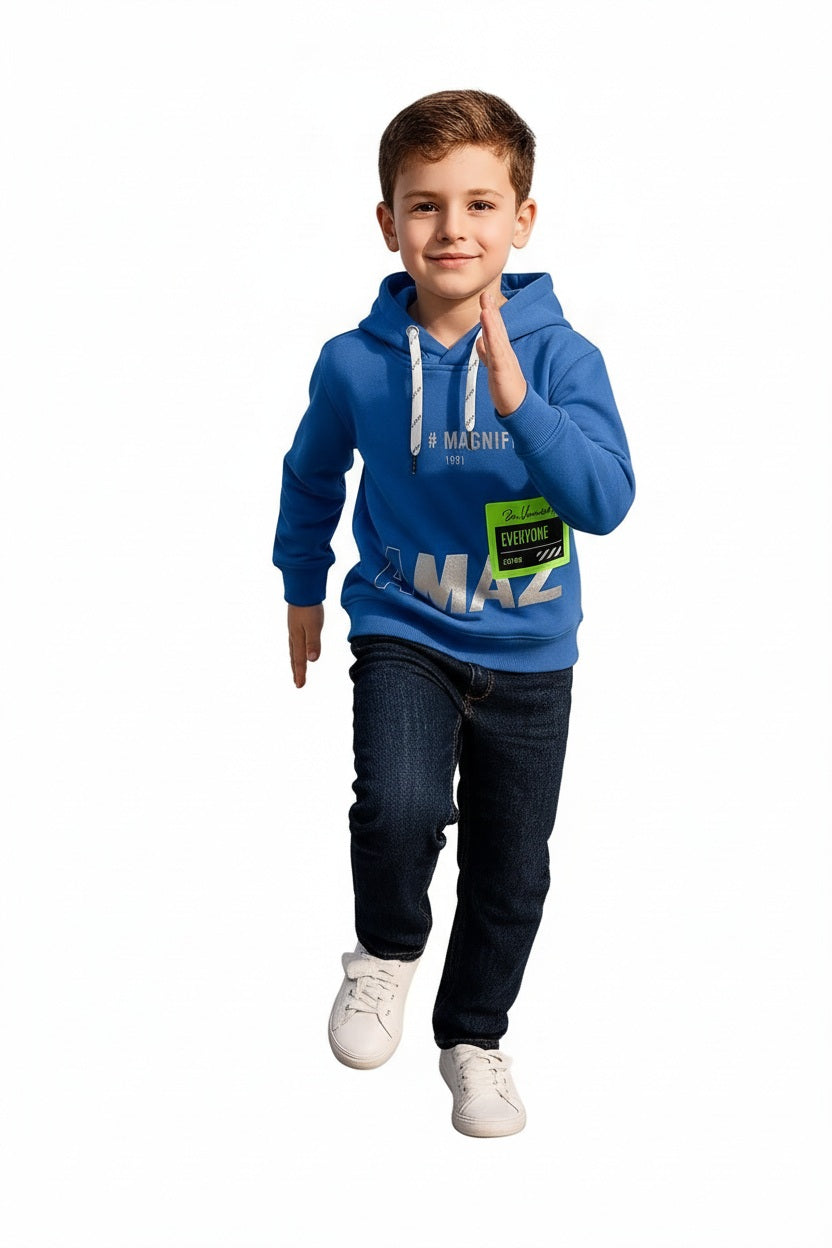 Boys Printed Hooded Sweatshirt
