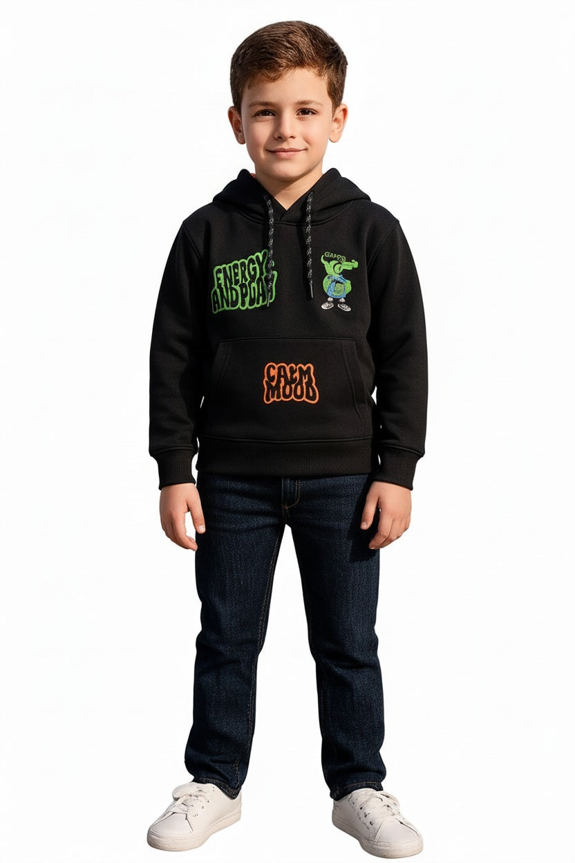 Boys Printed Hooded Sweatshirt