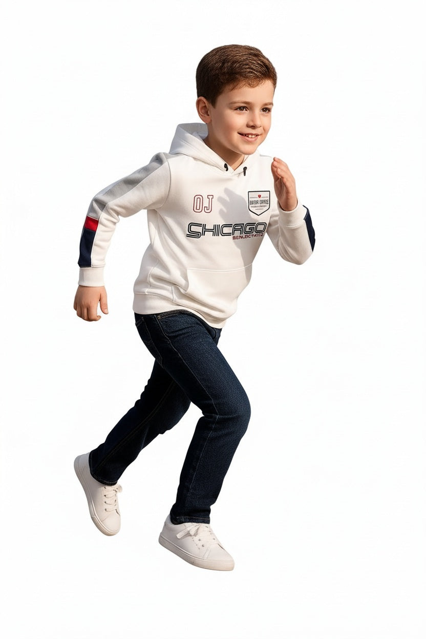 Boys Printed Hooded Sweatshirt