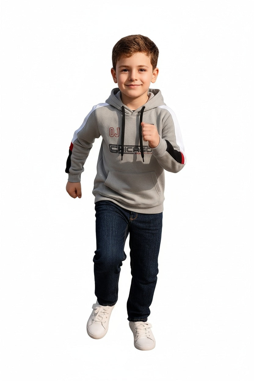 Boys Printed Hooded Sweatshirt