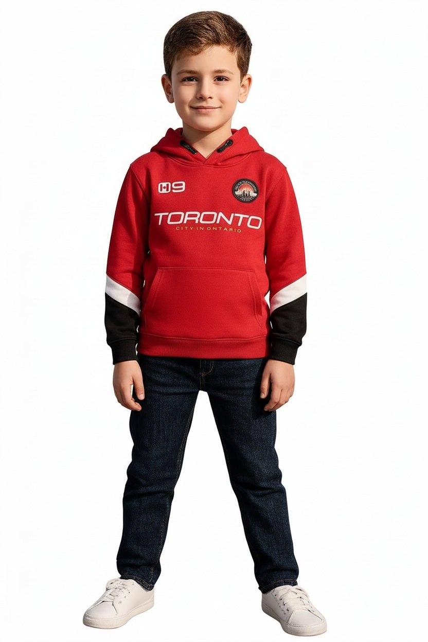 Boys Printed Hooded Sweatshirt