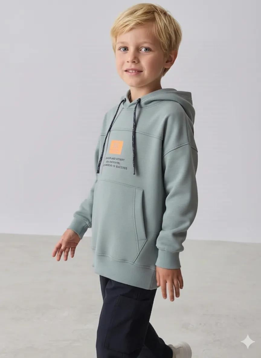 Boys Printed Hooded Sweatshirt