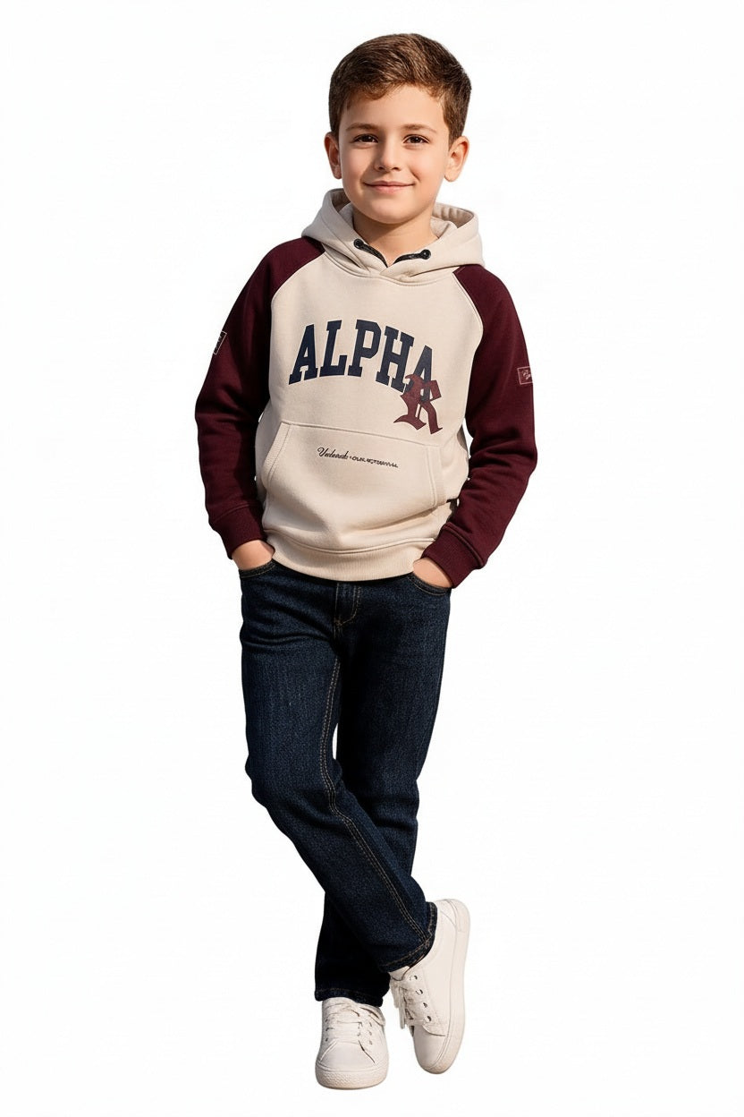 Boys Colourblocked Hooded Sweatshirt