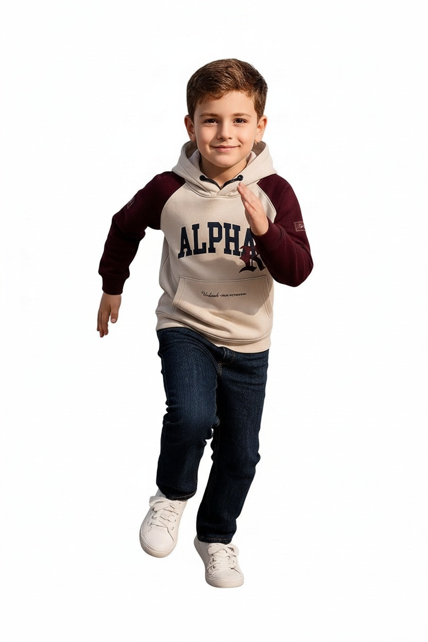 Boys Colourblocked Hooded Sweatshirt