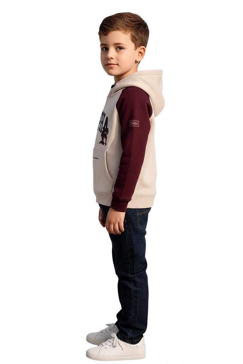 Boys Colourblocked Hooded Sweatshirt