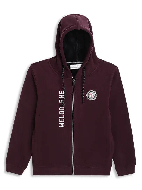 Octave Boys Maroon Hooded Sweatshirt