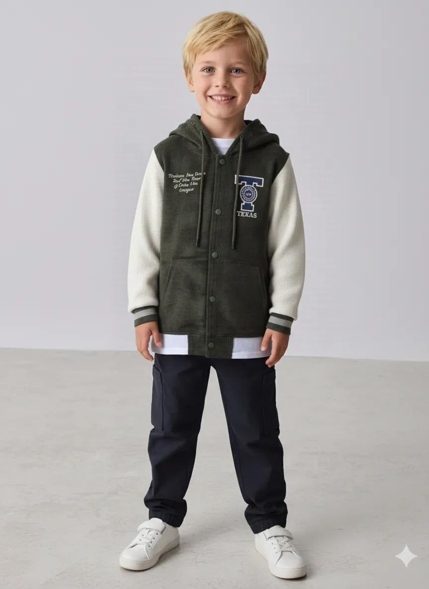 Boys Colourblocked Hooded Sweatshirt