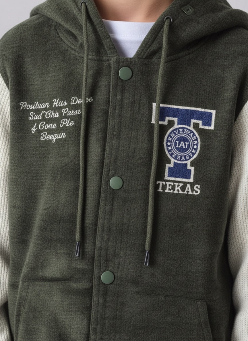 Boys Colourblocked Hooded Sweatshirt