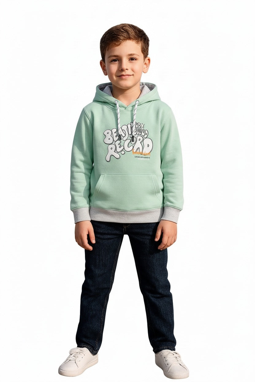 Boys Printed Hooded Sweatshirt