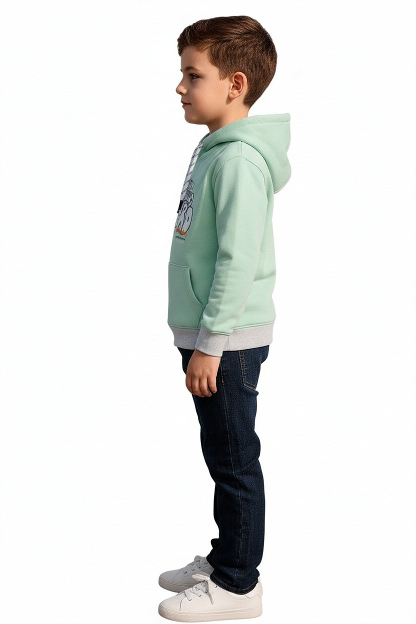 Boys Printed Hooded Sweatshirt