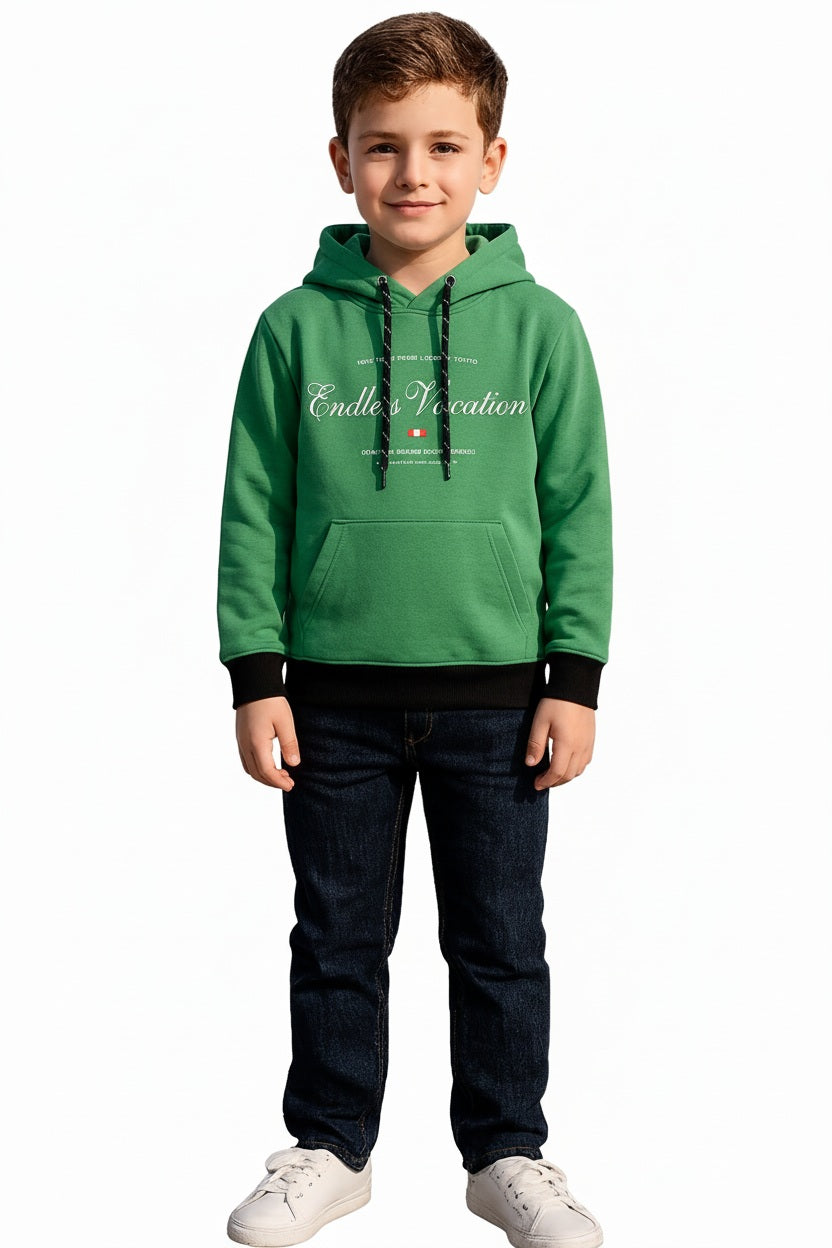 Boys Printed Hooded Sweatshirt