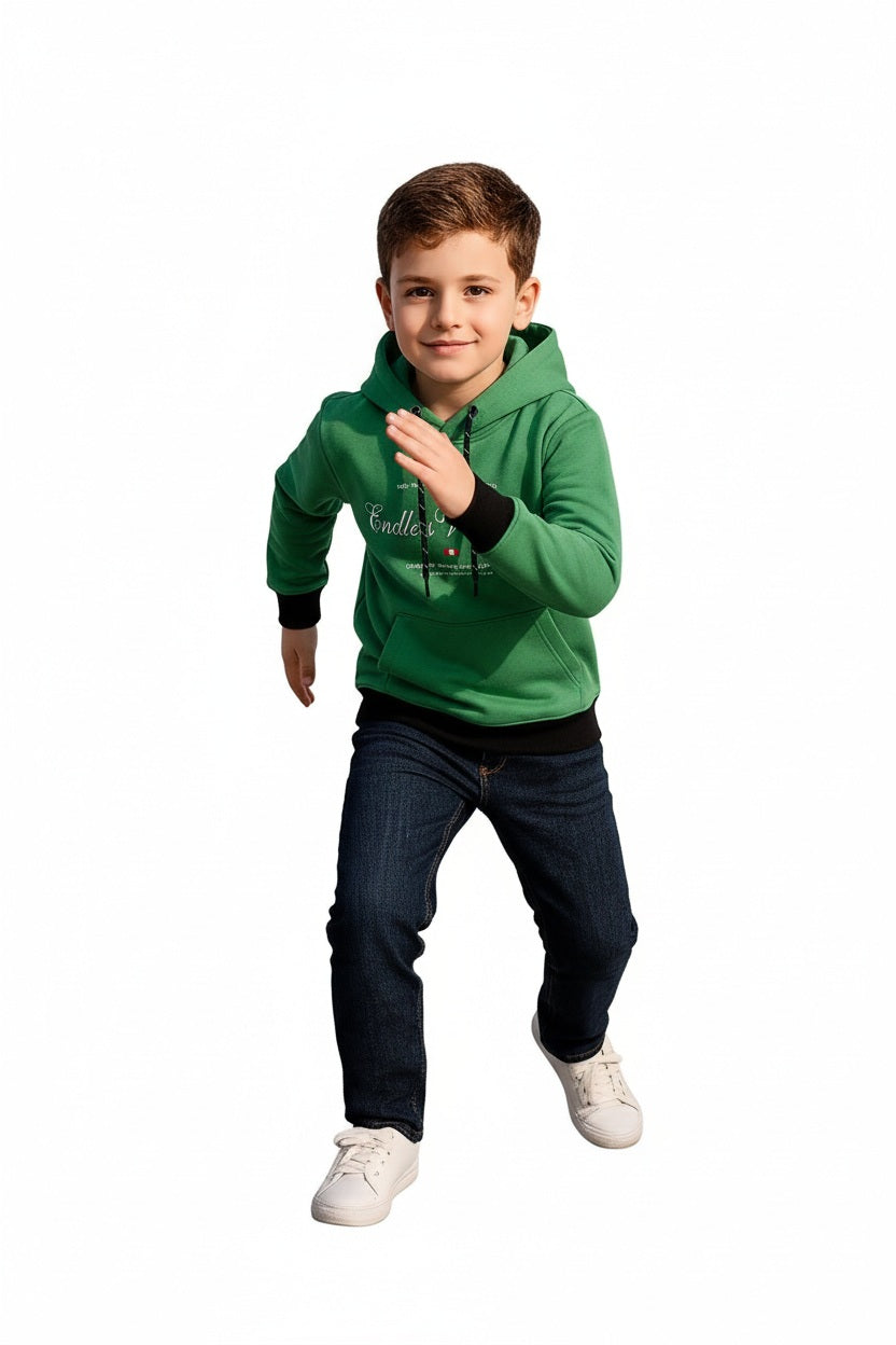 Boys Printed Hooded Sweatshirt