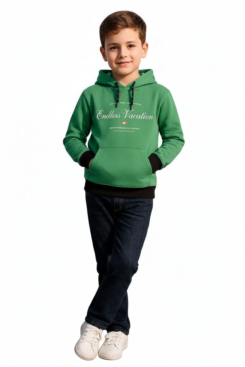 Boys Printed Hooded Sweatshirt