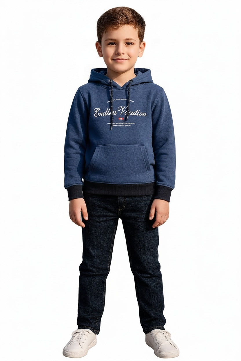 Boys Printed Hooded Sweatshirt