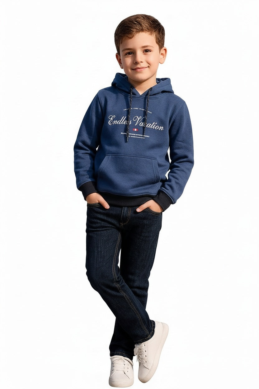 Boys Printed Hooded Sweatshirt