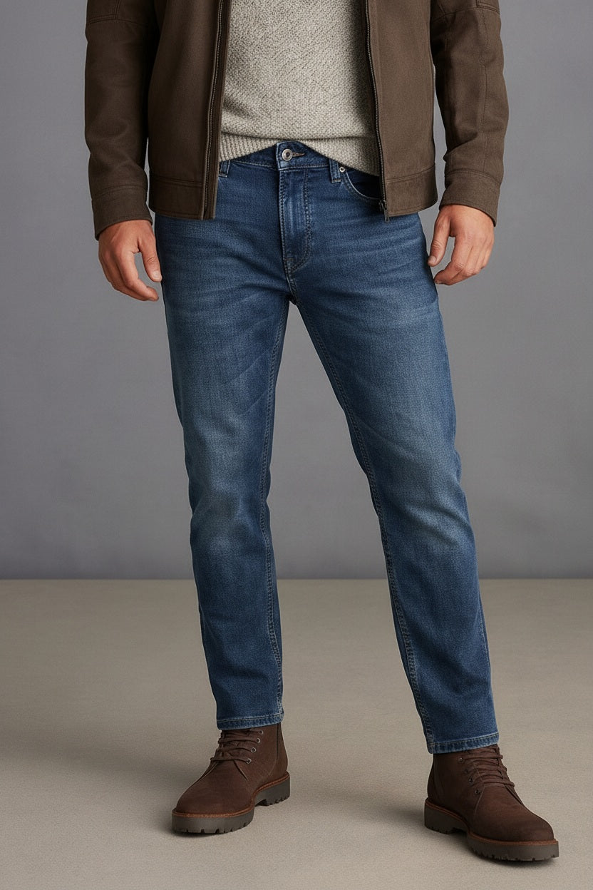 Men Bootcut Mid-Rise Light Fade Stretchable Jeans
