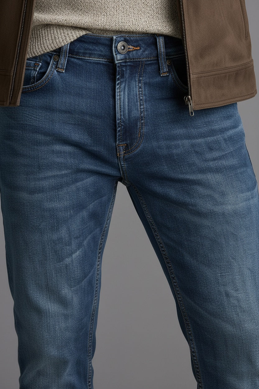 Men Bootcut Mid-Rise Light Fade Stretchable Jeans