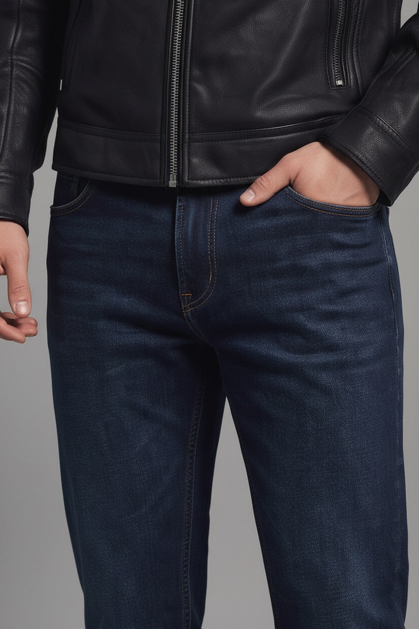 Men Bootcut Mid-Rise Stretchable Jeans