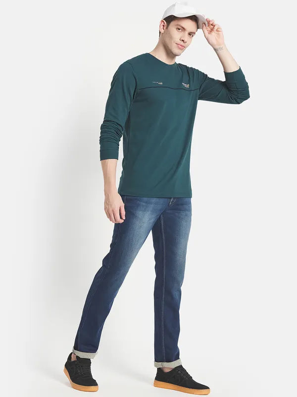 Men Blue Heavy Fade Stretchable Jeans