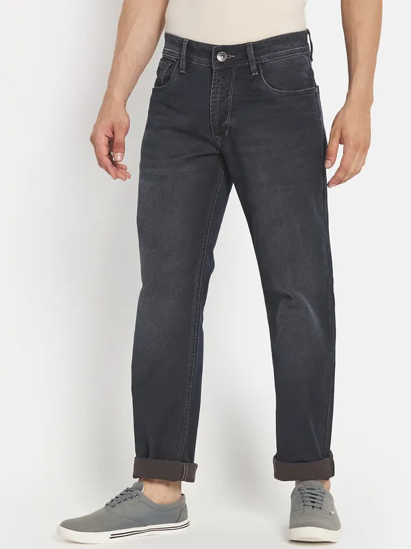 Men Grey Stretchable Jeans