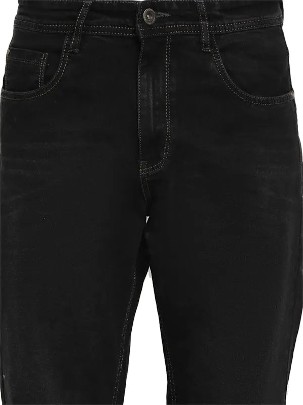 Octave Men Black Mid-Rise Stretchable Jeans