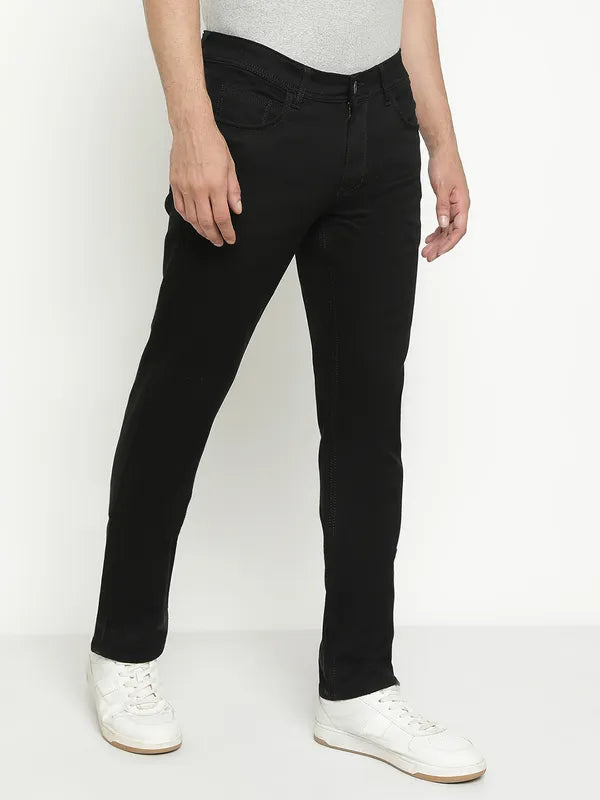 Octave Men Mid-Rise Dark Shade No Fade Clean Look Stretchable Jeans