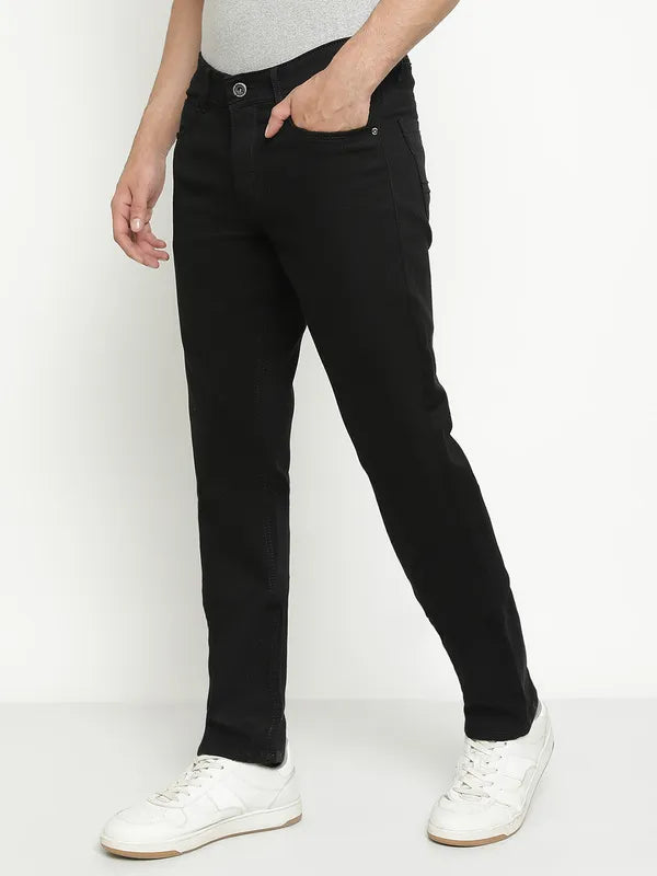 Octave Men Mid-Rise Dark Shade No Fade Clean Look Stretchable Jeans
