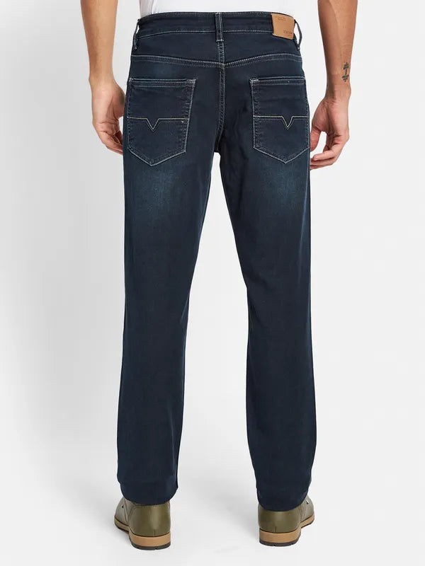 Octave Men Clean Look Mid-Rise Light Fade Cotton Jeans