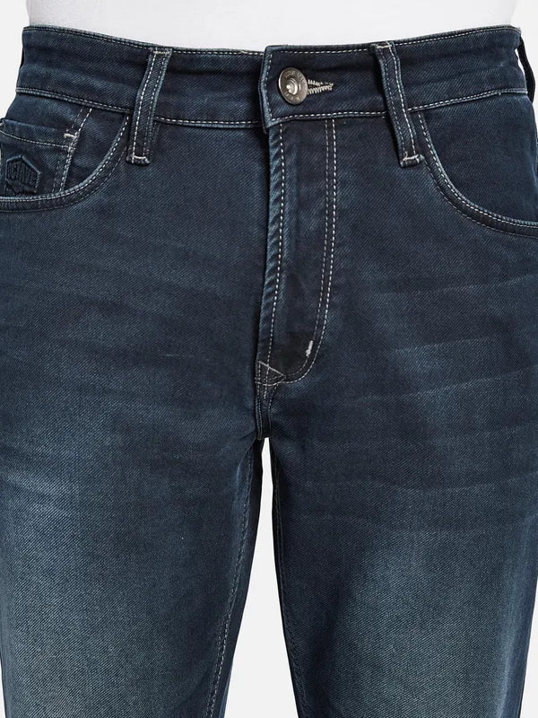 Octave Men Clean Look Mid-Rise Light Fade Cotton Jeans