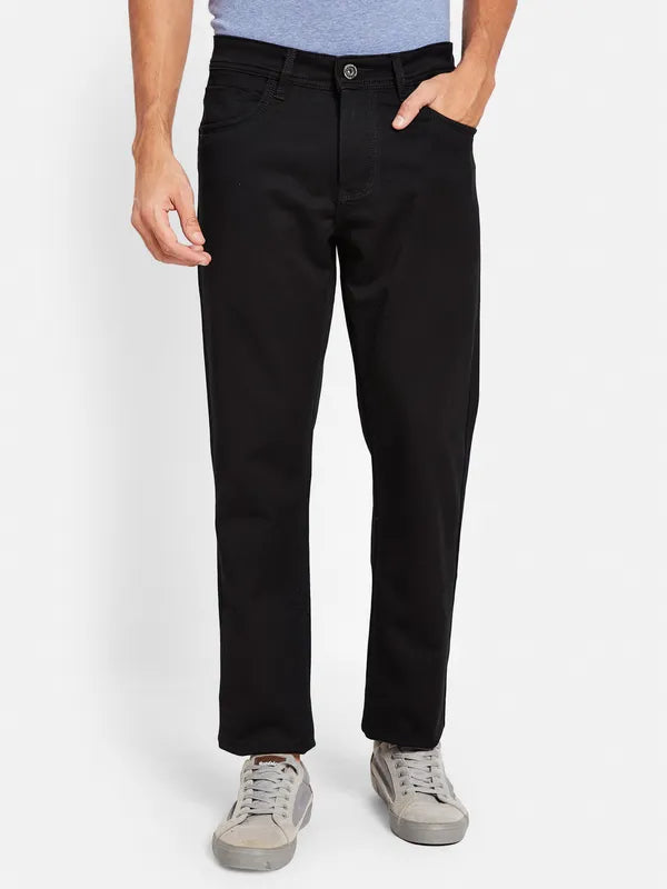 Octave Men Straight Fit Mid-Rise Cotton Jeans