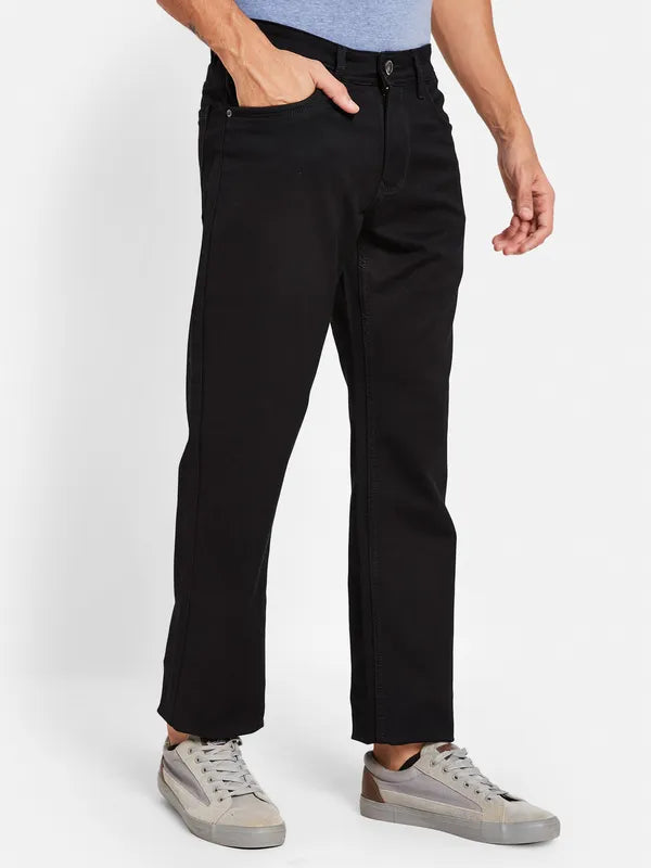 Octave Men Straight Fit Mid-Rise Cotton Jeans