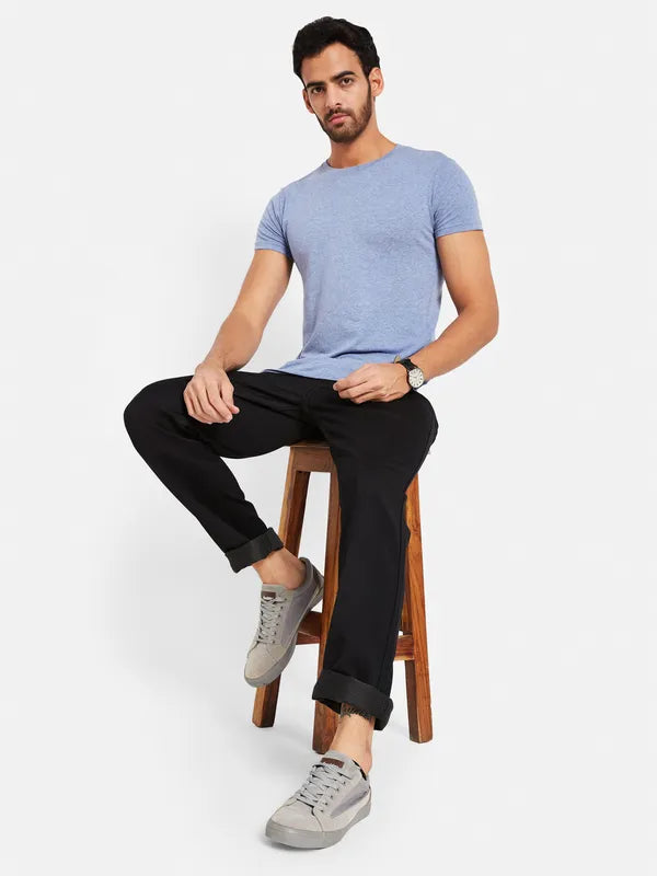 Octave Men Straight Fit Mid-Rise Cotton Jeans