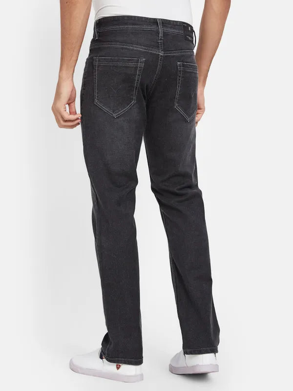 Octave Men Straight Fit Mid-Rise Dark Shade Cotton Clean Look Jeans