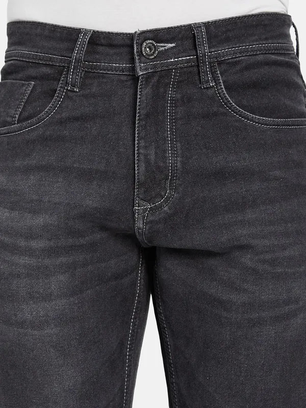 Octave Men Straight Fit Mid-Rise Dark Shade Cotton Clean Look Jeans