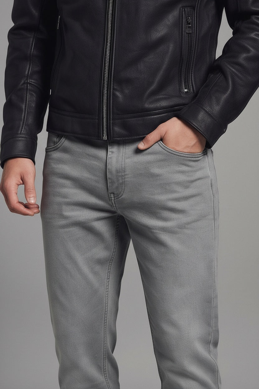 Men Straight Fit Mid-Rise Stretchable Jeans