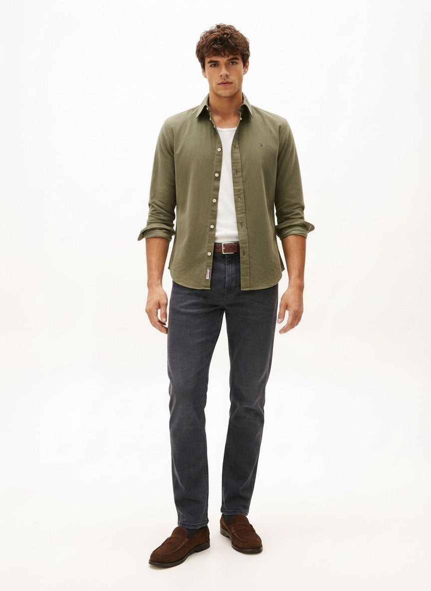 Men Straight Fit Mid-Rise Light Fade Stretchable Jeans