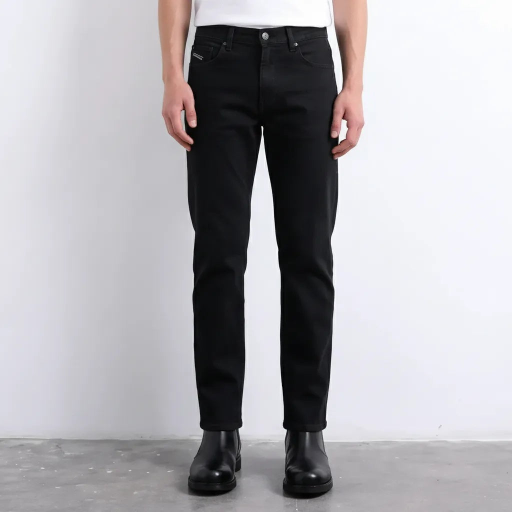 Men Straight Fit Mid-Rise Stretchable Jeans