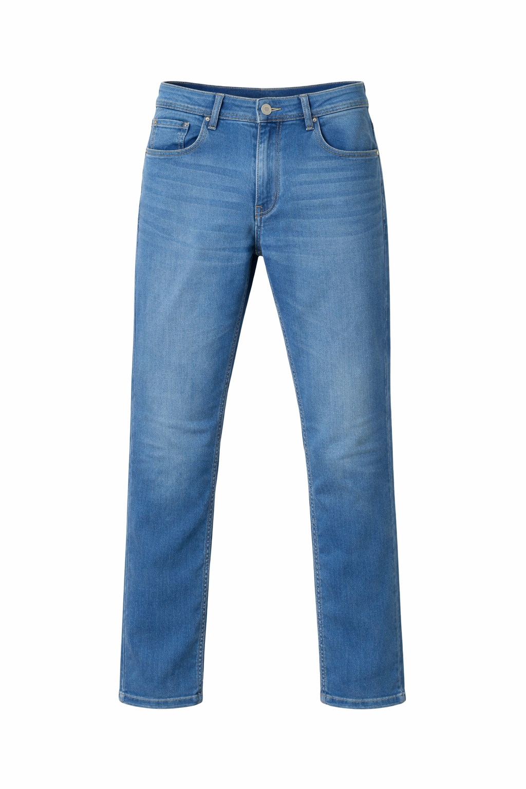 Men Straight Fit Mid-Rise Light Fade Stretchable Jeans