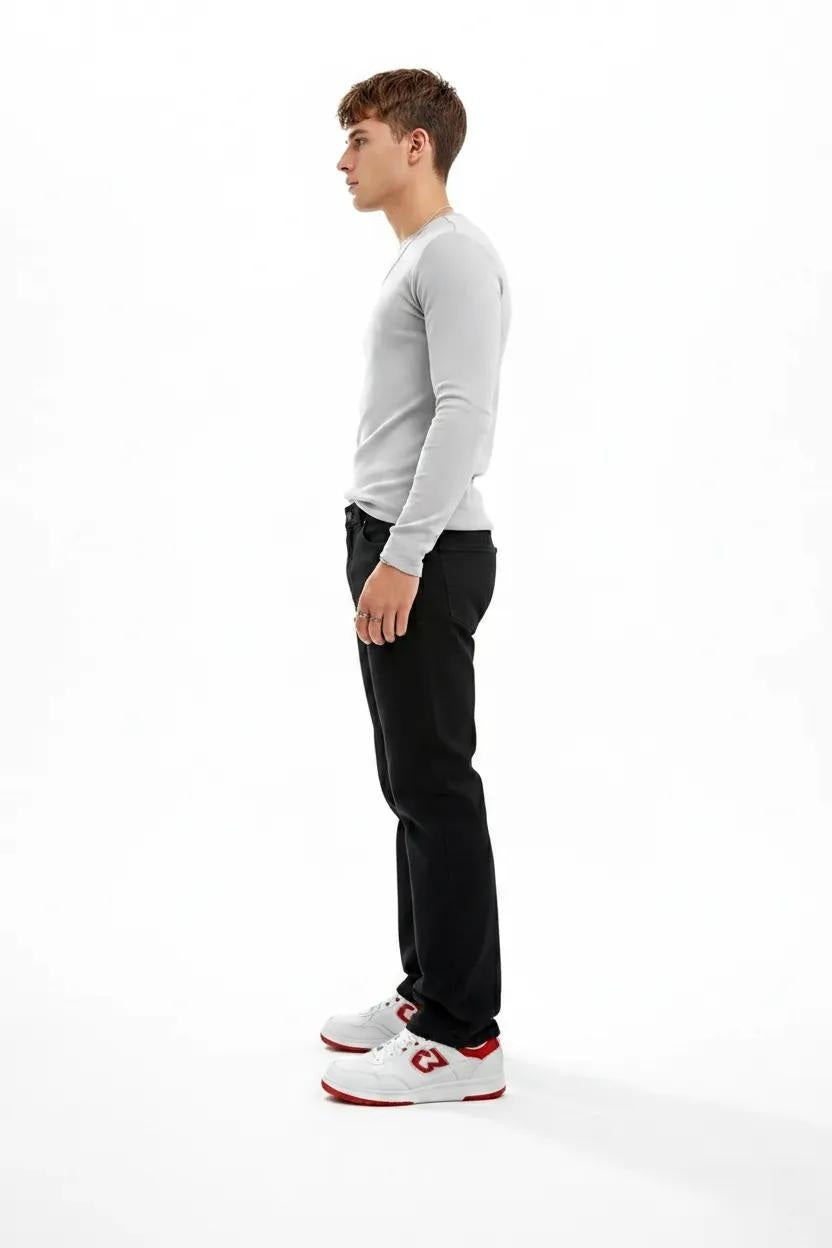 Men Straight Fit Mid-Rise Stretchable Jeans