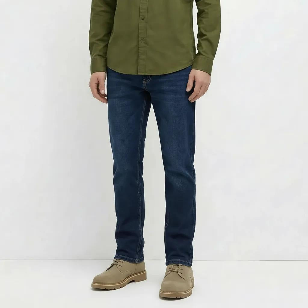 Octave Men Straight Fit Mid-Rise Stretchable Jeans