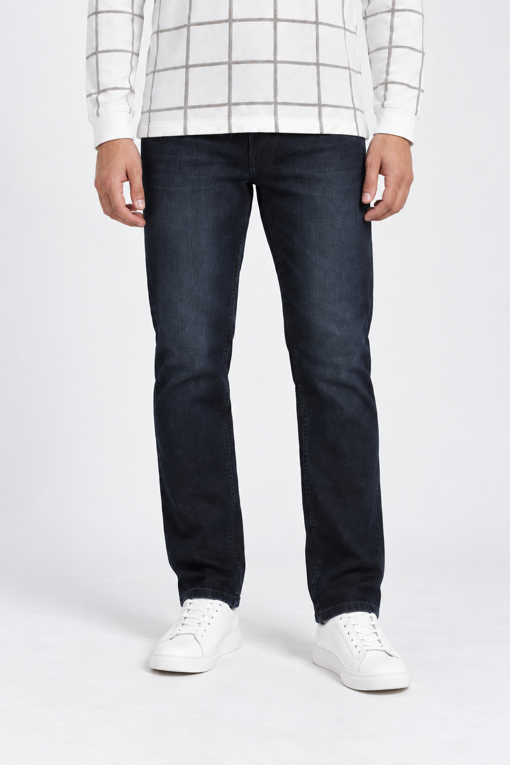 Men’s Straight Fit Denim Jeans – Dark Urban