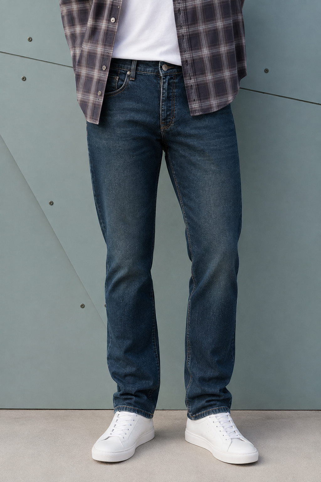 Men’s Darrk Olive Straight Fit Denim Jeans | Mid-Rise Stretchable Five-Pocket Casual Jeans