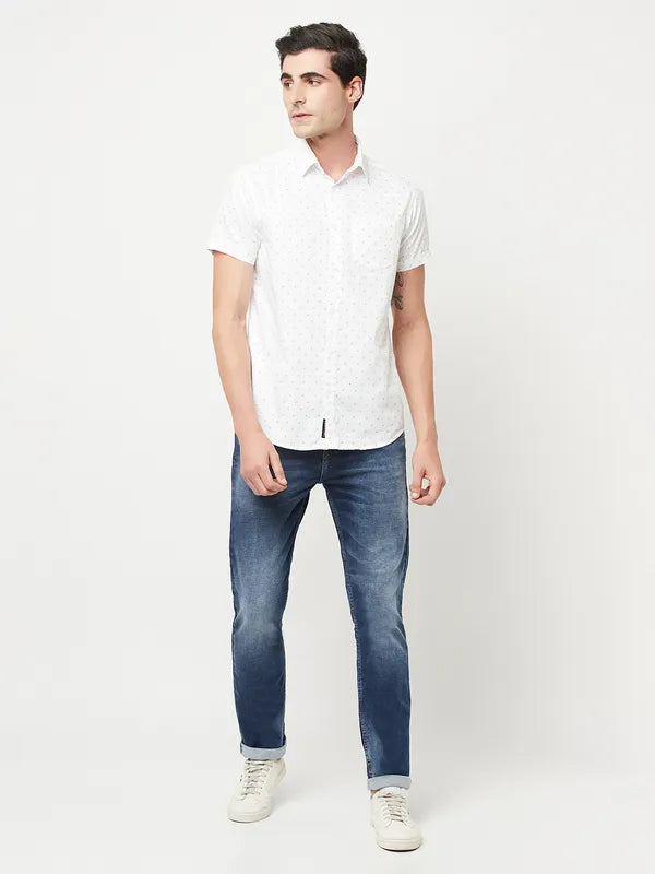 Octave Men Blue Heavy Fade Stretchable Jeans