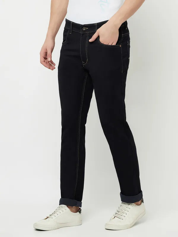 Octave Men Navy Blue Stretchable Jeans